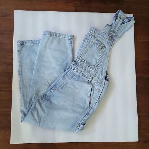 Boyish Slouchy Fit Denim Overalls - Picture 3 of 13